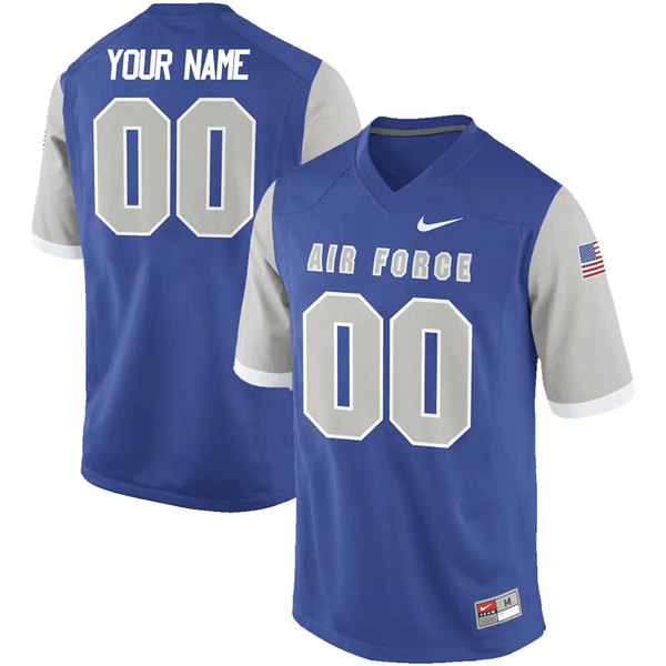 Men's Air Force Falcons Custom Blue Stitched Jersey